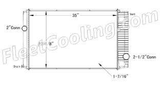 Picture of Ford / Sterling Radiator - Plastic Tank TR7208P