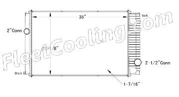 Picture of Ford / Sterling Radiator - Plastic Tank TR7208P