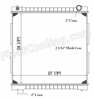 Picture of Ford / Sterling Radiator - Plastic Tank TR7101P