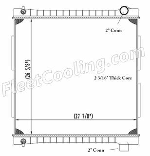 Picture of Ford / Sterling Radiator - Plastic Tank TR7103P