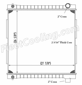 Picture of Ford / Sterling Radiator - Plastic Tank TR7103P