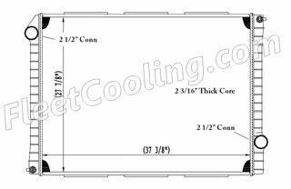 Picture of Ford / Sterling Radiator - Plastic Tank TR7107P