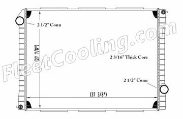Picture of Ford / Sterling Radiator - Plastic Tank TR7107P