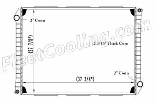 Picture of Ford / Sterling Radiator - Plastic Tank TR7111P