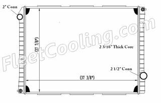 Picture of Ford / Sterling Radiator - Plastic Tank TR7114P