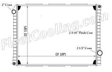 Picture of Ford / Sterling Radiator - Plastic Tank TR7114P