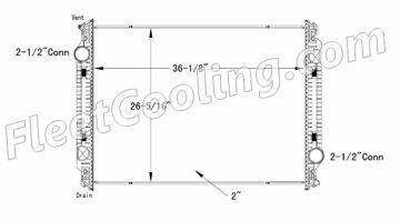 Picture of Freightliner Radiator - Plastic Tank TR7116P