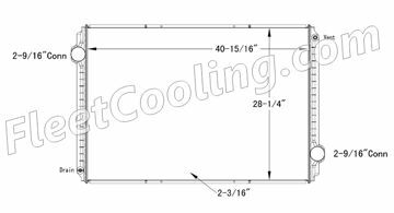 Picture of International Navistar Radiator - Plastic Tank TR7121P