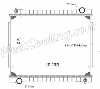 Picture of Ford / Sterling Radiator - Plastic Tank TR7133P