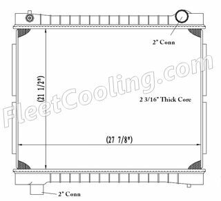 Picture of Ford / Sterling Radiator - Plastic Tank TR7134P