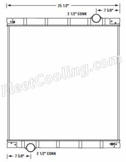 Picture of International Navistar Radiator - Solder On Tank TR7138S