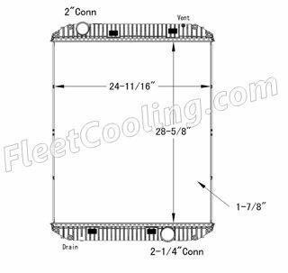 Picture of Freightliner Radiator - Plastic Tank TR7145P