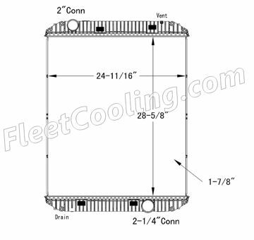 Picture of Freightliner Radiator - Plastic Tank TR7145P