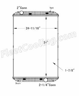 Picture of Freightliner Radiator - Plastic Tank TR7152P