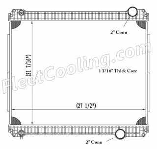 Picture of Ford / Sterling Radiator - Plastic Tank TR7153P