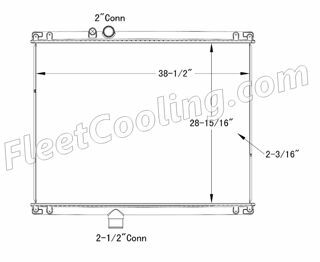 Picture of Mack Radiator - Plastic Tank TR7155P