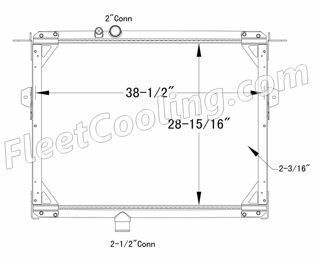 Picture of Mack Radiator - Plastic Tank TR7155PF