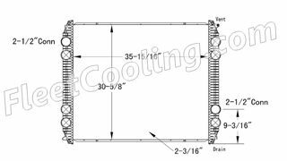 Picture of Freightliner Radiator - Plastic Tank TR7157P