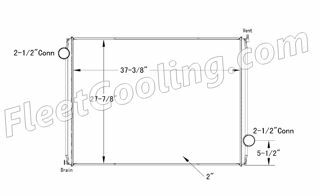 Picture of Ford / Sterling Radiator - Plastic Tank TR7158P