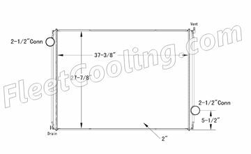 Picture of Ford / Sterling Radiator - Plastic Tank TR7158P