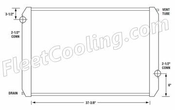 Picture of Ford / Sterling Radiator - Solder On Tank TR7158S