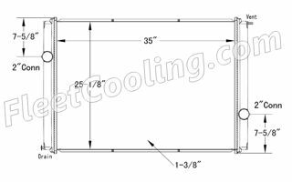 Picture of Ford / Sterling Radiator - Plastic Tank TR7159P