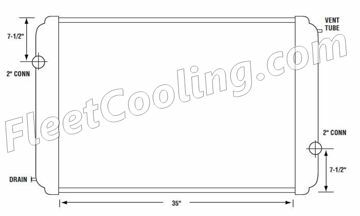 Picture of Ford / Sterling Radiator - Solder On Tank TR7159S