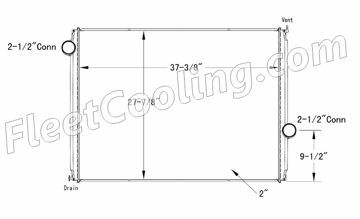 Picture of Ford / Sterling Radiator - Plastic Tank TR7160P