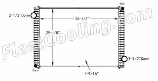 Picture of Kenworth Radiator - Plastic Tank TR7162P