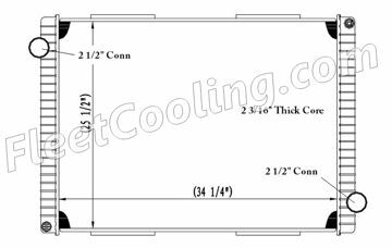 Picture of Peterbilt Radiator - Plastic Tank TR7163P