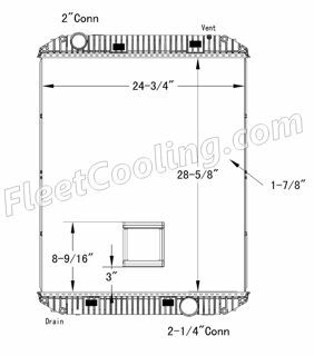 Picture of Freightliner Radiator - Plastic Tank TR7166P