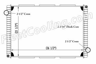 Picture of Kenworth Radiator - Plastic Tank TR7167P