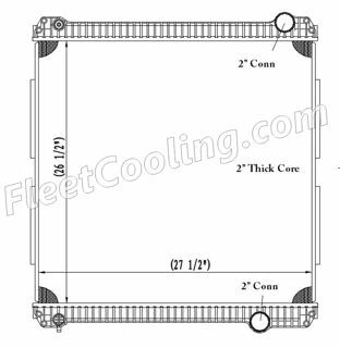 Picture of Ford / Sterling Radiator - Plastic Tank TR7168P