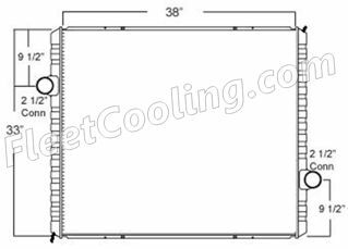 Picture of Kenworth Radiator - Solder On Tank TR7179S