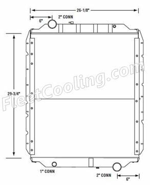 Picture of Blue Bird Radiator - Solder On Tank TR7181S