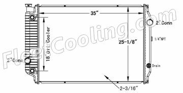 Picture of Advance Mixer, Oshkosh Radiator - Plastic Tank TR7184P