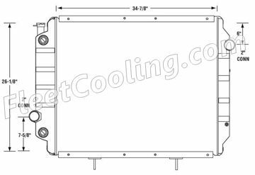 Picture of Advance Mixer, Oshkosh Radiator - Solder On Tank TR7184S