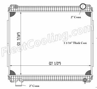 Picture of Ford / Sterling Radiator - Plastic Tank TR7187P