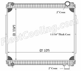 Picture of Ford / Sterling Radiator - Plastic Tank TR7188P