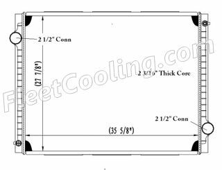 Picture of International Navistar Radiator - Plastic Tank TR7192P