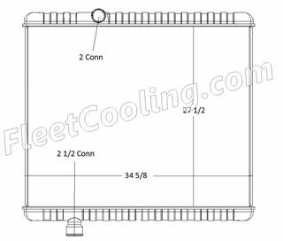 Picture of Mack Radiator - Solder On Tank TR7193S