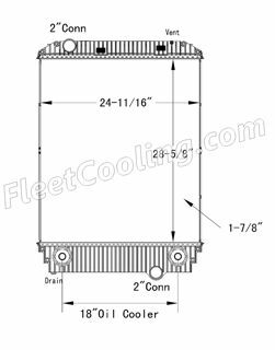 Picture of Freightliner Radiator - Plastic Tank TR7194P