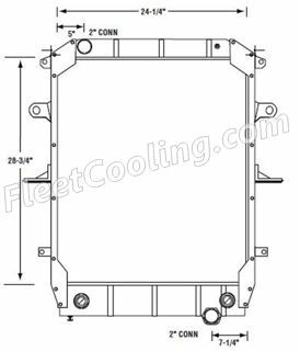 Picture of Freightliner Radiator - Solder On Tank TR7194S