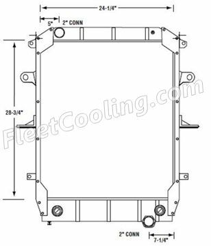 Picture of Freightliner Radiator - Solder On Tank TR7194S