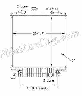 Picture of Freightliner Radiator - Plastic Tank TR7196P