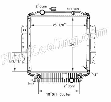 Picture of Freightliner Radiator - Plastic Tank TR7196PF