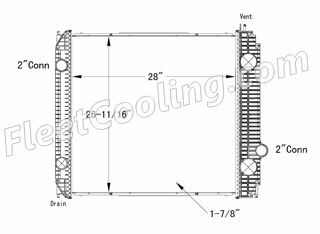 Picture of Ford / Sterling Radiator - Plastic Tank TR7197P