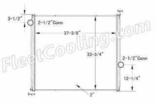 Picture of Ford / Sterling Radiator - Plastic Tank TR7198P