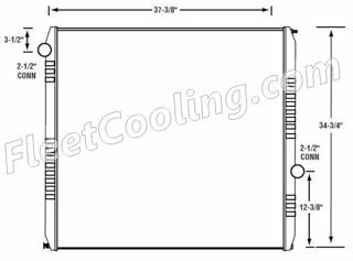 Picture of Ford / Sterling Radiator - Solder On Tank TR7198S