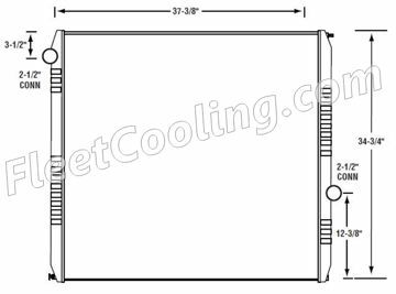 Picture of Ford / Sterling Radiator - Solder On Tank TR7198S